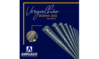 Vergalhão 20.mm (3/4) Gerdau GG 50 12 mts