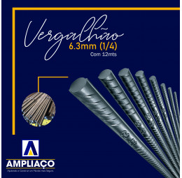Vergalhão 6.3mm (1/4) Gerdau GG 50 12 mts